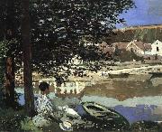 Claude Monet River Scene at Bennecourt USA oil painting artist